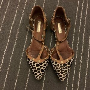 Halogen calf print studded sandals size 6.5